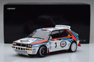 Lancia Delta HF Integrale Evoluzione #3 D. Auriol / B. Occelli Tour de Corse 1992 Kyosho 1:18 08348H Метал — снимка 9 от 9