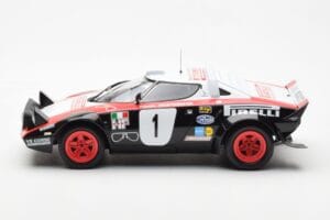 Lancia Stratos HF #1 Lancia Pirelli W. Rohrl / C. Geistdorfer Winners Dynabit Saarland Rallye 1978 Minichamps 1:18 155781701  — снимка 3 от 6