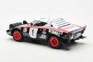 Lancia Stratos HF #1 Lancia Pirelli W. Rohrl / C. Geistdorfer Winners Dynabit Saarland Rallye 1978 Minichamps 1:18 155781701  — снимка 5 от 6