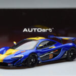 McLaren P1 GTR Синьо С Жълти Ивици AUTOart 1:18 - image 7 of 7