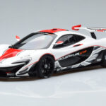 McLaren P1 GTR Гланцово Бяло С Червени Ивици AUTOart 1:18
