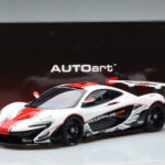 McLaren P1 GTR Гланцово Бяло С Червени Ивици AUTOart 1:18 - image 7 of 7