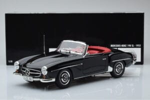 Mercedes 190 SL W121 Кабриолет Черен Minichamps 1:18 100037030 Метал — снимка 8 от 8