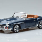 Mercedes 190 SL W121 Roadster Син Norev 1:18