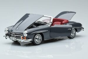 Mercedes 190 SL W121 Roadster Сив Norev 1:18 183402 Метал — снимка 2 от 8