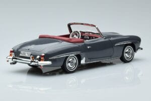 Mercedes 190 SL W121 Roadster Сив Norev 1:18 183402 Метал — снимка 3 от 8