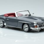 Mercedes 190 SL W121 Roadster Сив Norev 1:18 183402 Метал - image 5 of 8