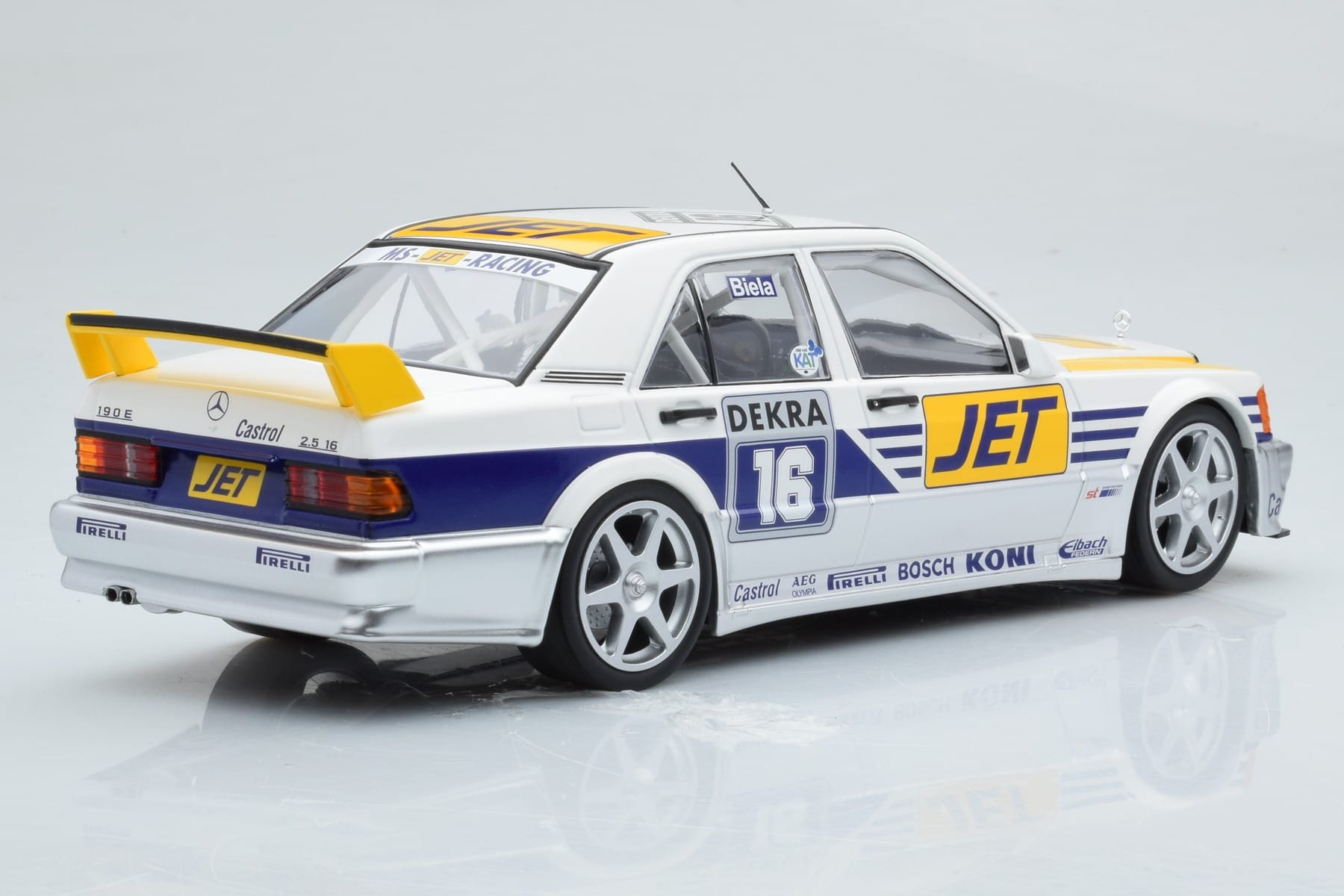 Mercedes 190E 2.5-16 W201 EVO 1 Jet #16 F. Biela Team Ms-Jet Racing DTM 1990 Minichamps 1:18 155903616 Метал — снимка 2 от 6