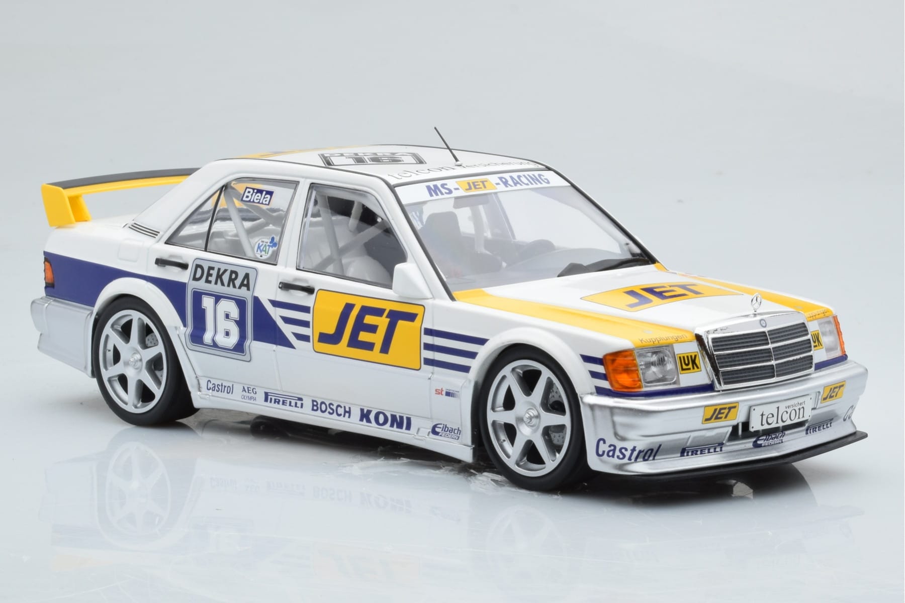 Mercedes 190E 2.5-16 W201 EVO 1 Jet #16 F. Biela Team Ms-Jet Racing DTM 1990 Minichamps 1:18 155903616 Метал — снимка 4 от 6