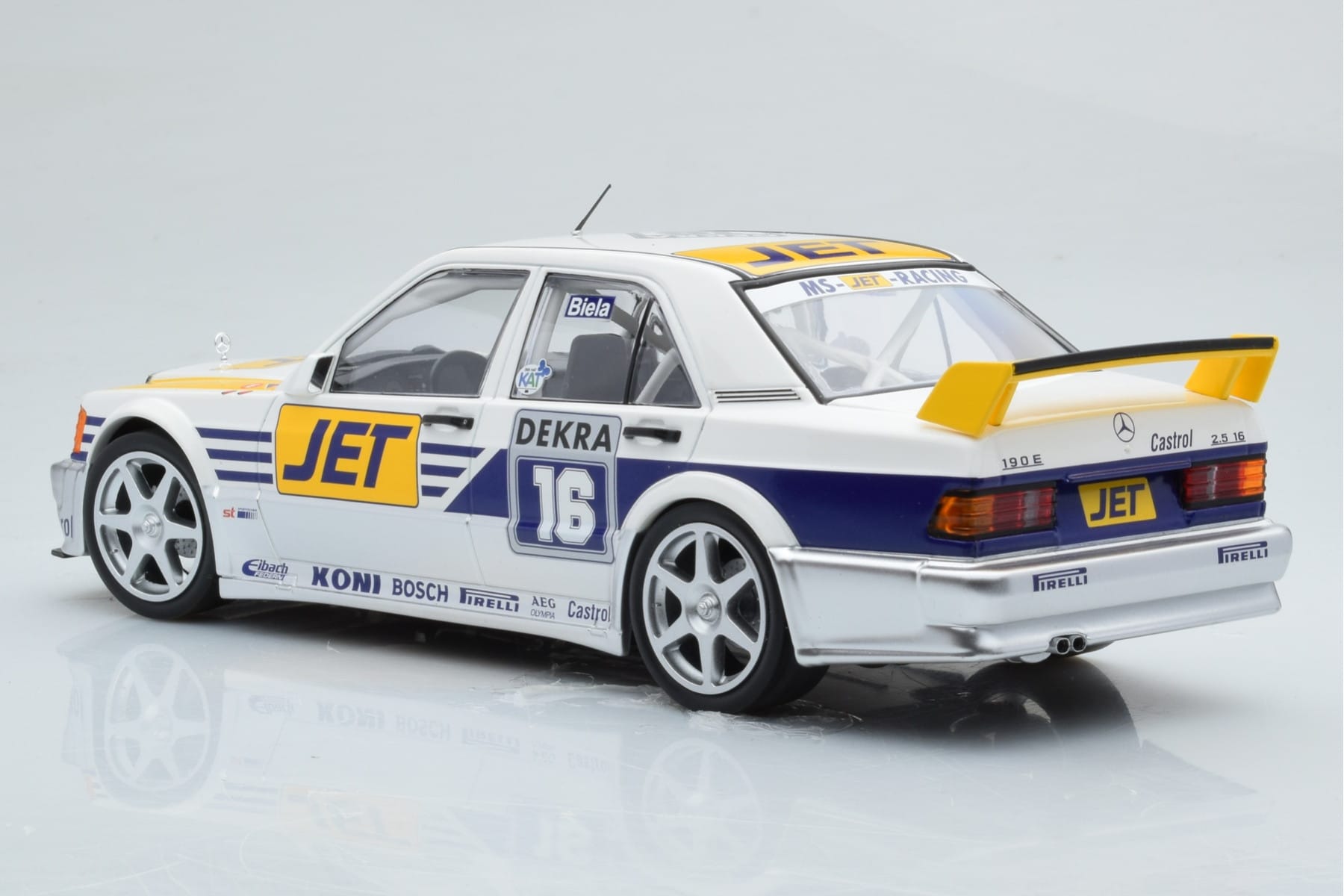 Mercedes 190E 2.5-16 W201 EVO 1 Jet #16 F. Biela Team Ms-Jet Racing DTM 1990 Minichamps 1:18 155903616 Метал — снимка 5 от 6
