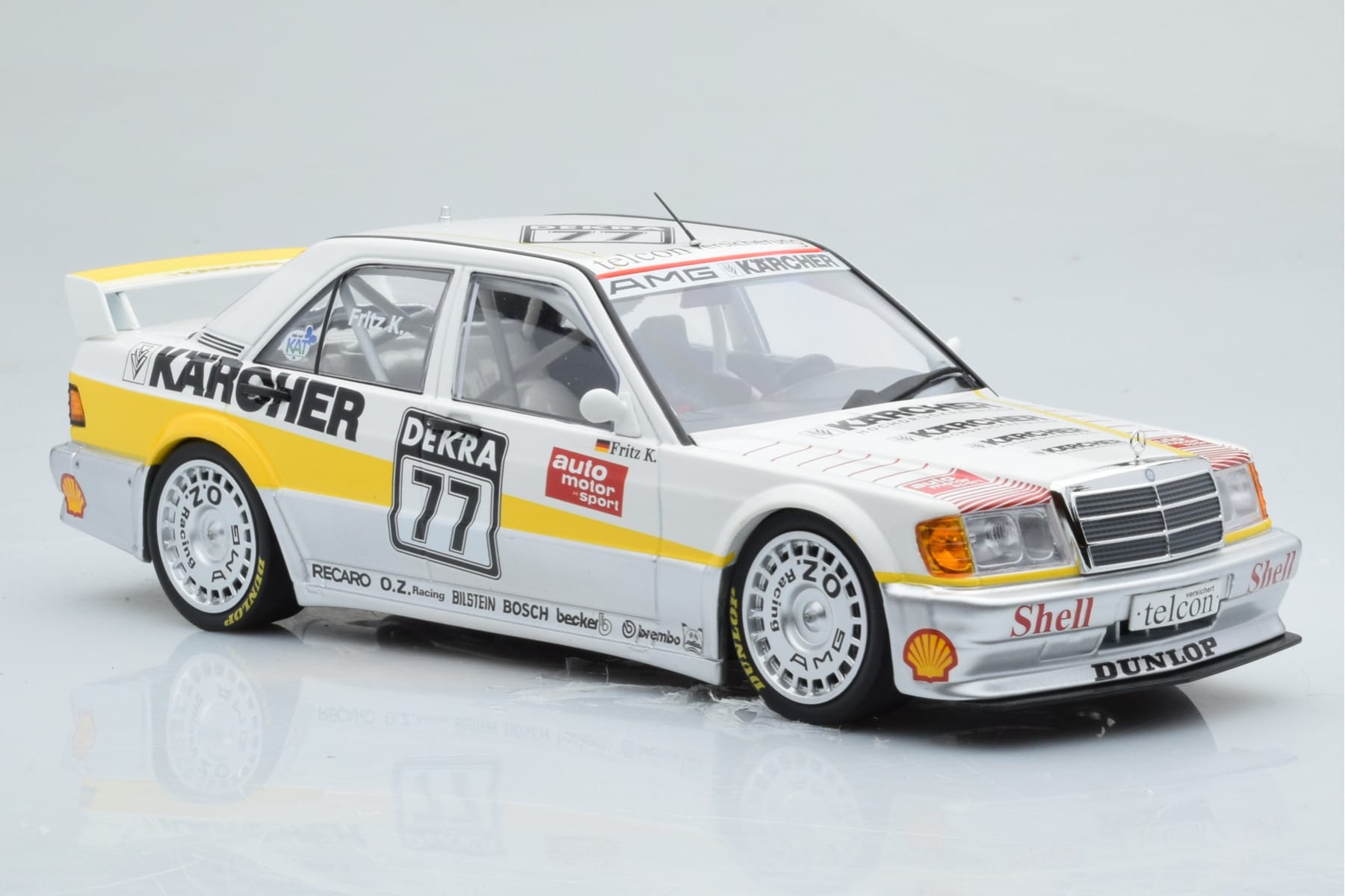 Mercedes 190E 2.5-16 W201 EVO 1 Karcher #77 F. Kreutzpointer Team AMG-Mercedes DTM 1990 Minichamps 1:18 155903677 Метал — снимка 4 от 6