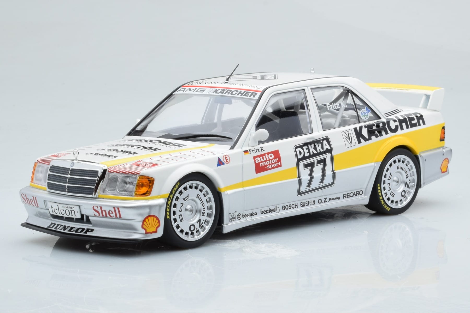 Mercedes 190E 2.5-16 W201 EVO 1 Karcher #77 F. Kreutzpointer Team AMG-Mercedes DTM 1990 Minichamps 1:18 155903677 Метал