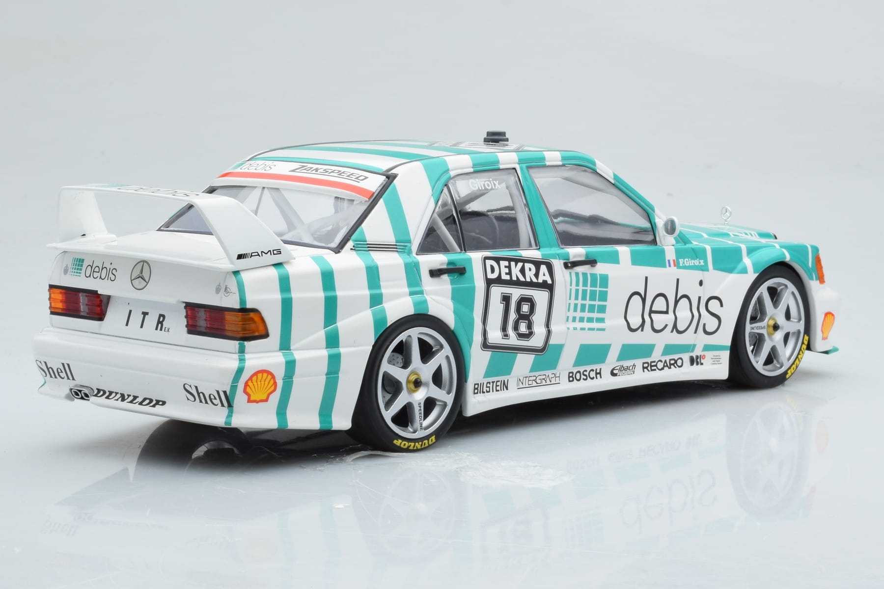 Mercedes 190E 2.5-16 W201 EVO 2 Debis #18 F. Giroix Team Zackspeed DTM 1991 Minichamps 1:18 155913618 Метал — снимка 2 от 6