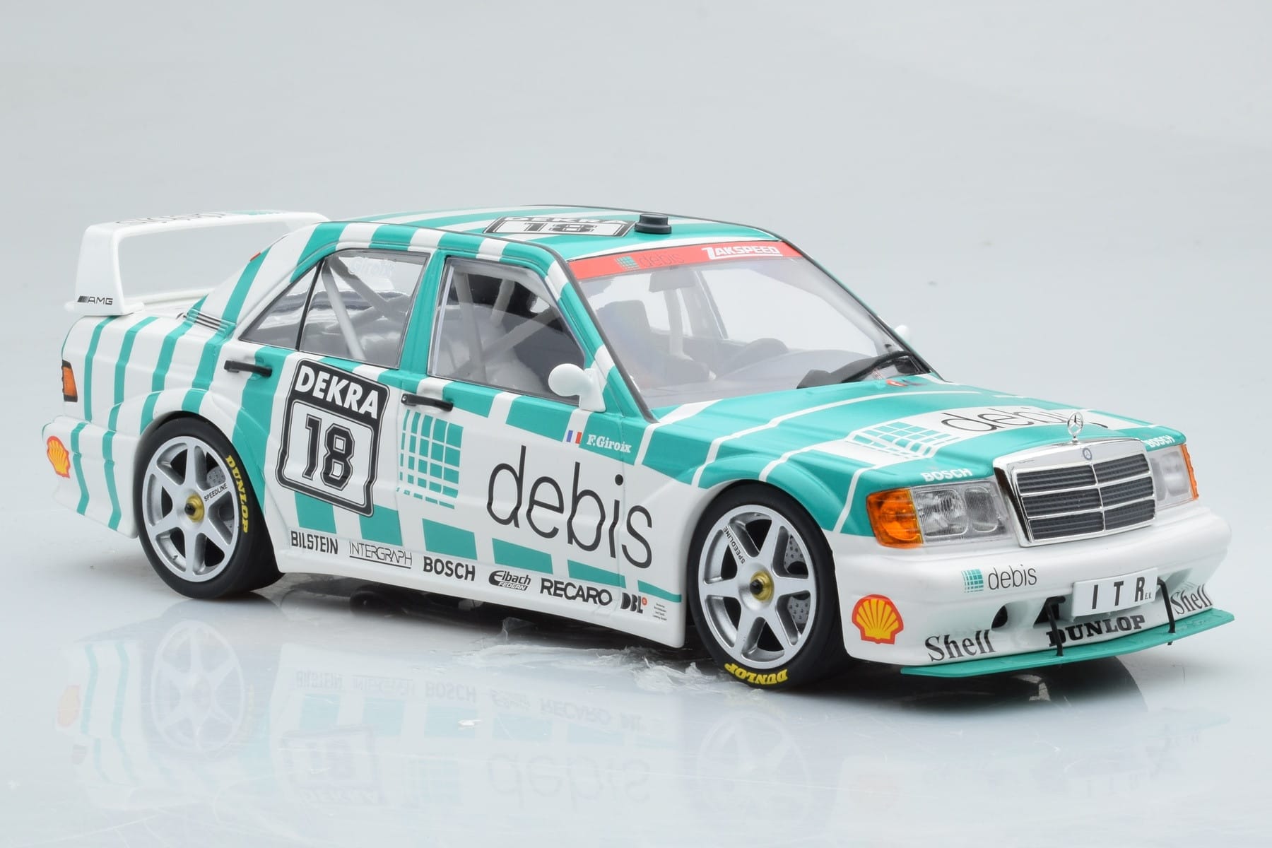 Mercedes 190E 2.5-16 W201 EVO 2 Debis #18 F. Giroix Team Zackspeed DTM 1991 Minichamps 1:18 155913618 Метал — снимка 4 от 6