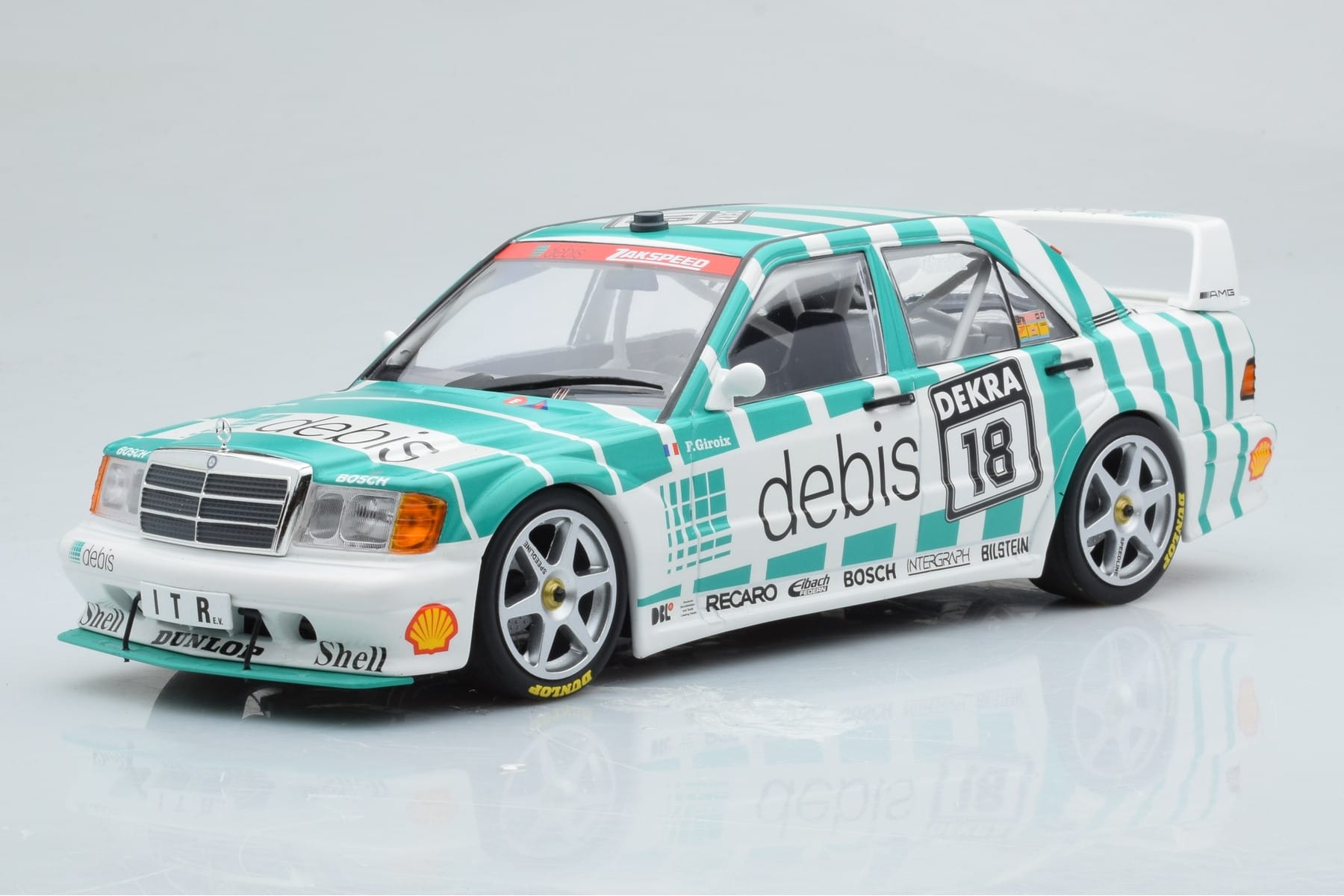 Mercedes 190E 2.5-16 W201 EVO 2 Debis #18 F. Giroix Team Zackspeed DTM 1991 Minichamps 1:18 155913618 Метал