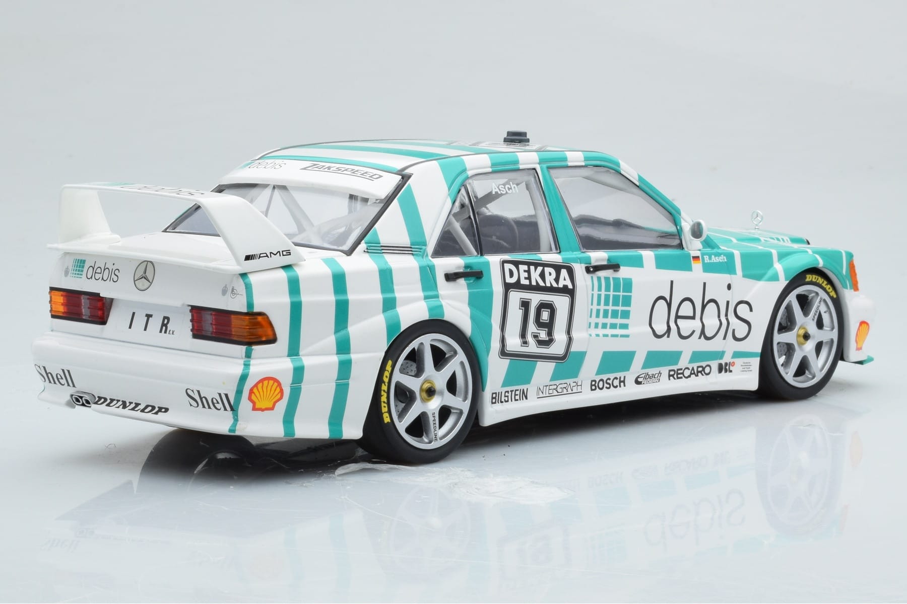 Mercedes 190E 2.5-16 W201 EVO 2 Debis #19 R. Asch Team Zackspeed DTM 1991 Minichamps 1:18 155913619 Метал — снимка 2 от 6