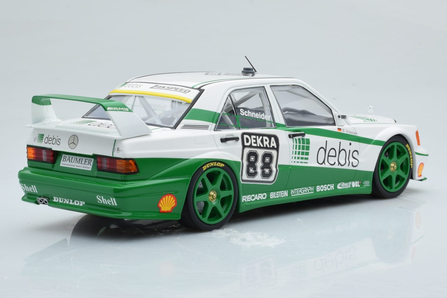 Mercedes 190E 2.5-16 W201 EVO 2 Debis #88 B. Schneider Team Zackspeed DTM 1991 Minichamps 1:18 155913688 Метал — снимка 2 от 6