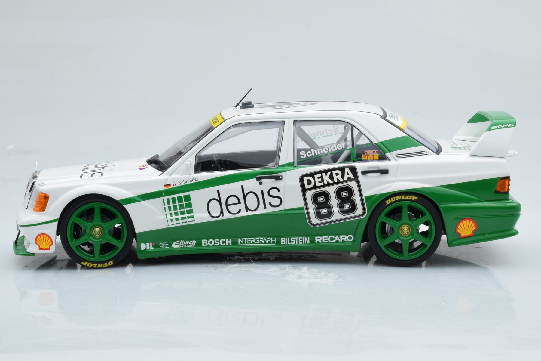Mercedes 190E 2.5-16 W201 EVO 2 Debis #88 B. Schneider Team Zackspeed DTM 1991 Minichamps 1:18 155913688 Метал — снимка 3 от 6