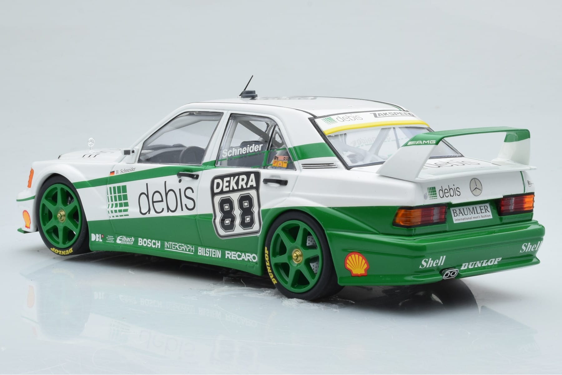 Mercedes 190E 2.5-16 W201 EVO 2 Debis #88 B. Schneider Team Zackspeed DTM 1991 Minichamps 1:18 155913688 Метал — снимка 5 от 6