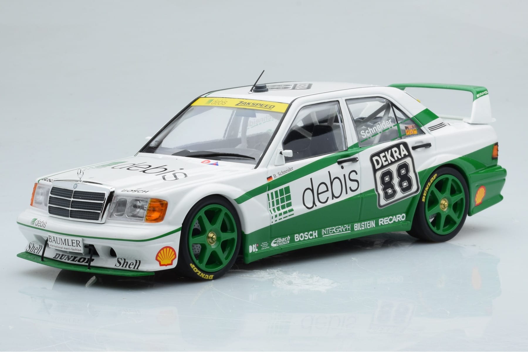 Mercedes 190E 2.5-16 W201 EVO 2 Debis #88 B. Schneider Team Zackspeed DTM 1991 Minichamps 1:18 155913688 Метал