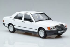 Mercedes 190 E W201 Бял Norev 1:18 183820 Метал — снимка 5 от 7