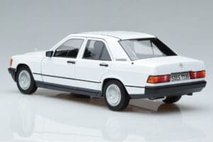 Mercedes 190 E W201 Бял Norev 1:18 183820 Метал — снимка 6 от 7