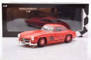 Mercedes 300 SL W198 Gullwing Червен Minichamps 1:18 110037211 Метал — снимка 8 от 8