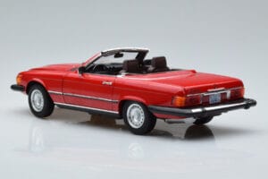Mercedes 450 SL R107 US Версия Червен Norev 1:18 183729 Метал — снимка 7 от 8
