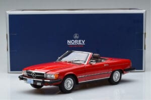Mercedes 450 SL R107 US Версия Червен Norev 1:18 183729 Метал — снимка 8 от 8