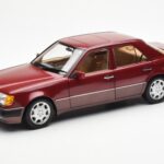 Mercedes 500E W124 Червен Metallic Дилърско Издание Norev 1:18