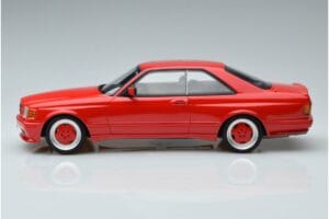 Mercedes 560 SEC W126 Widebody Червен Otto 1:18 OT995 Смола — снимка 3 от 6