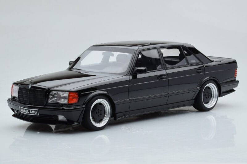 Mercedes 560 SEL AMG W126 Obsidian Черен Otto 1:18