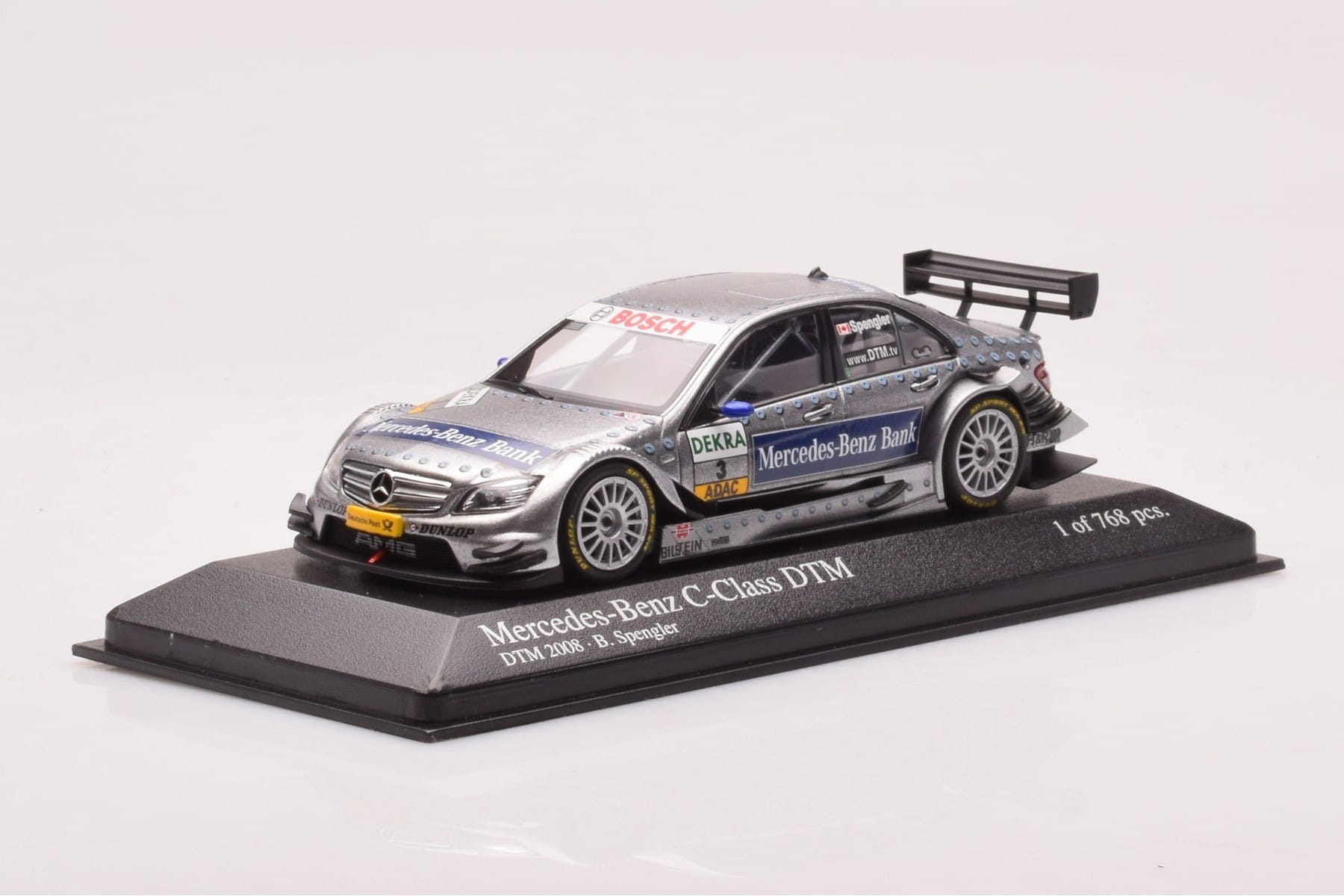 Mercedes C-Class W204 DTM Team AMG Mercedes #3 B. Spengler DTM 2008 Minichamps 1:43 400083803 Метал — снимка 2 от 4