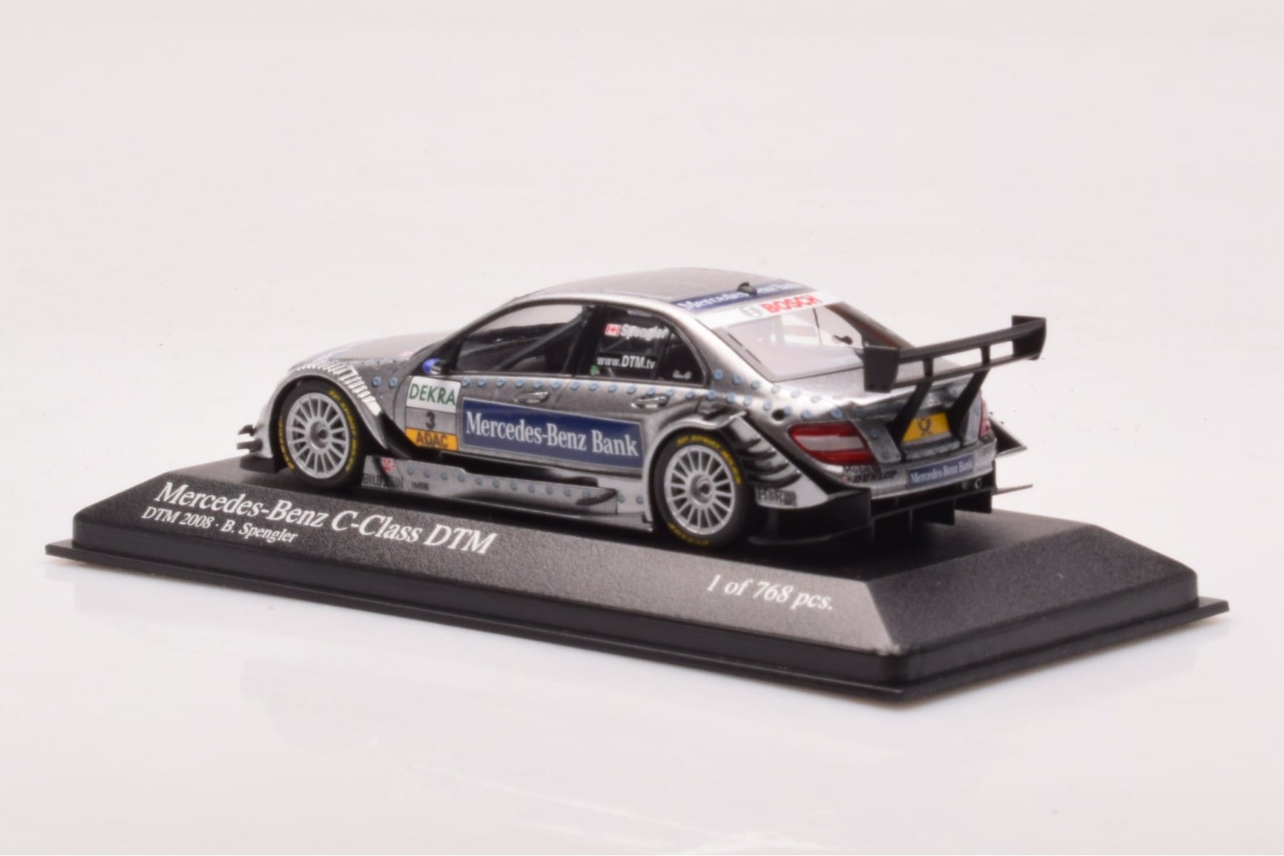 Mercedes C-Class W204 DTM Team AMG Mercedes #3 B. Spengler DTM 2008 Minichamps 1:43 400083803 Метал — снимка 3 от 4