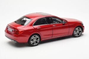 Mercedes C-Class W205 Червен Металик Asia Exclusive Norev 1:18 183835 Метал — снимка 3 от 8