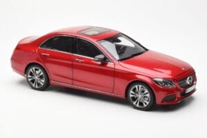 Mercedes C-Class W205 Червен Металик Asia Exclusive Norev 1:18 183835 Метал — снимка 6 от 8