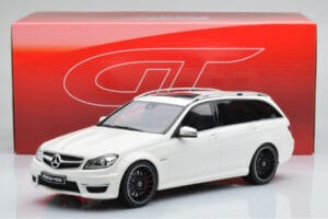 Mercedes C63 AMG S204 T-Model Бял GT Spirit 1:18 GT147 Смола — снимка 8 от 8