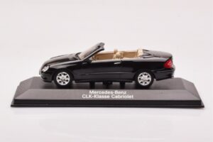 Mercedes CLK A209 Кабриолет Obsidian Черен Металик Minichamps 1:43