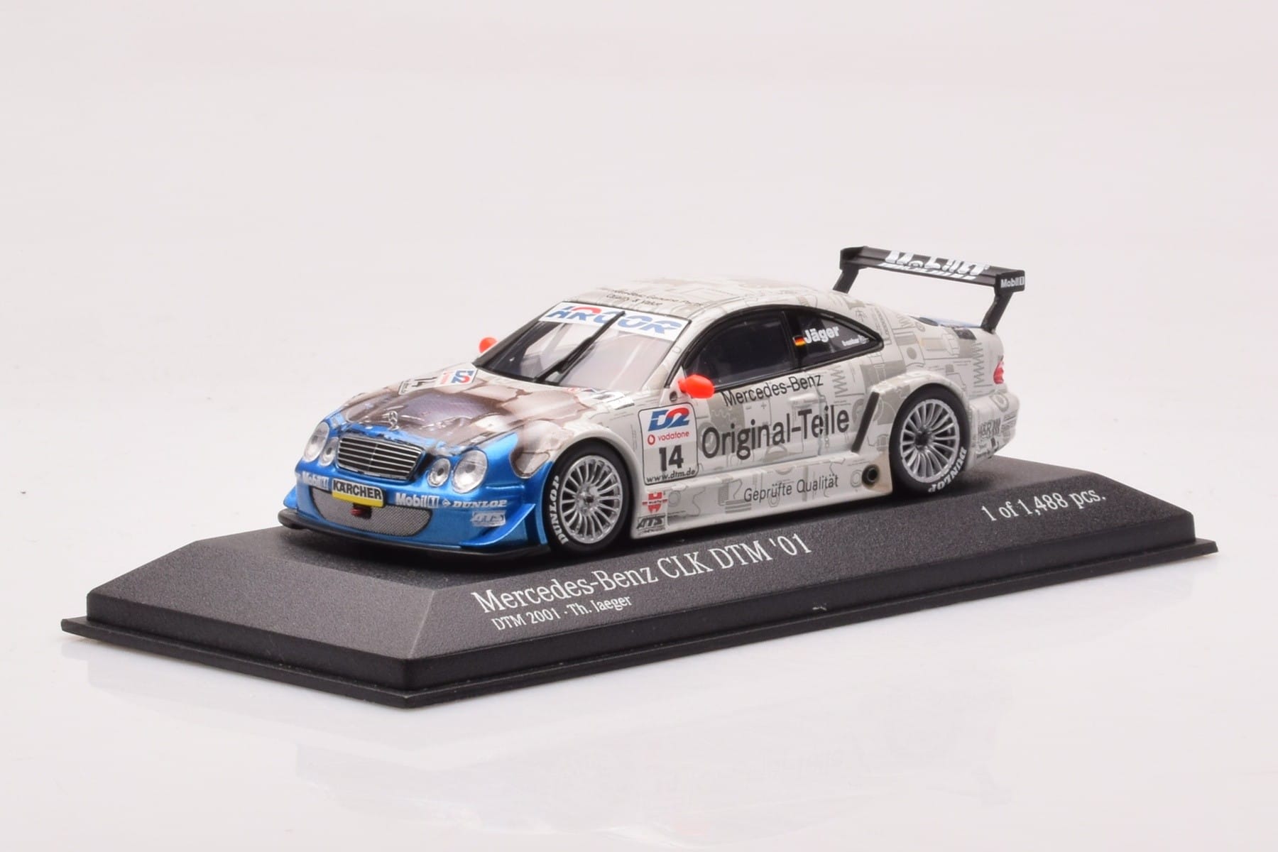 Mercedes CLK DTM Team Persson #14 Jaeger DTM 2001 Minichamps 1:43 400013714 Метал — снимка 2 от 4