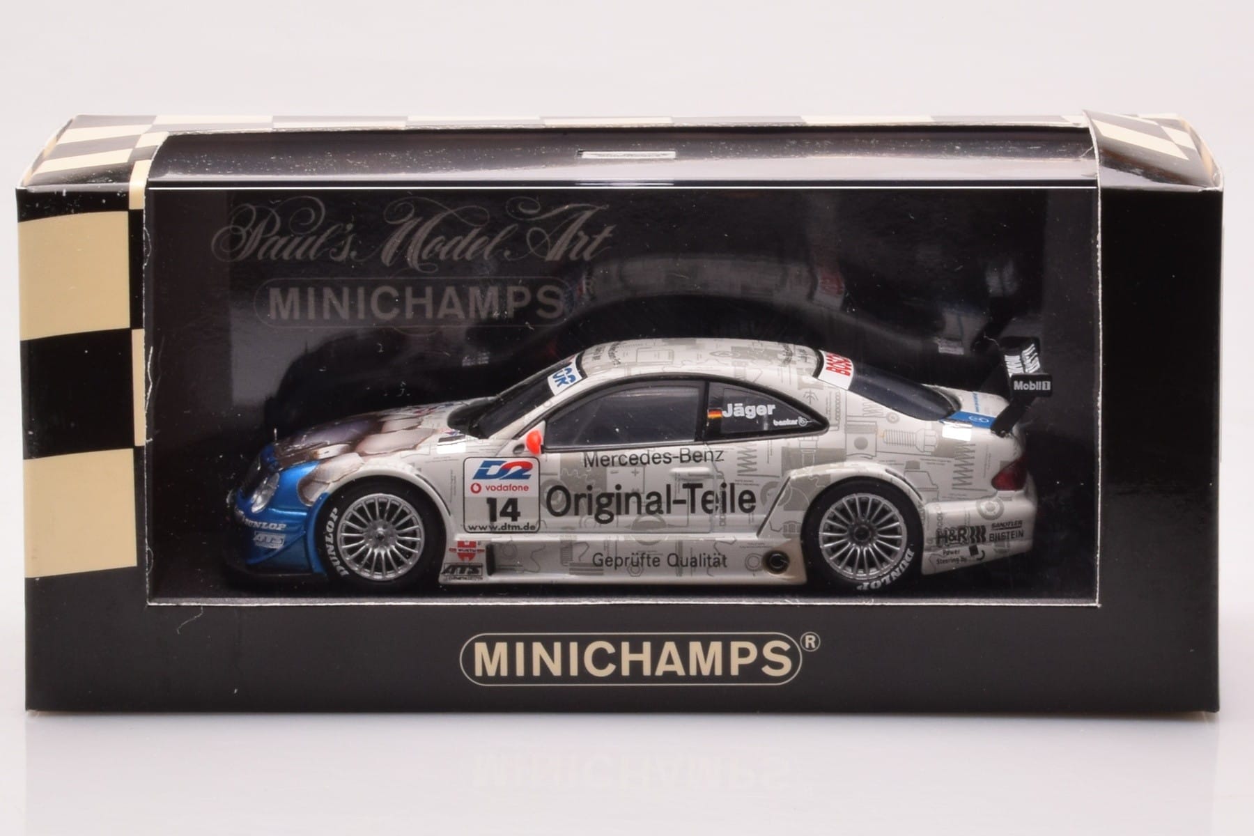 Mercedes CLK DTM Team Persson #14 Jaeger DTM 2001 Minichamps 1:43 400013714 Метал — снимка 4 от 4