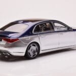 Mercedes Maybach S680 W223 Nautical Син Cirrus Сребрист Almost Real 1:18 - image 3 of 8