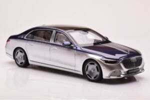 Mercedes Maybach S680 W223 Nautical Син Cirrus Сребрист Almost Real 1:18 820125 Метал — снимка 6 от 8