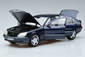 Mercedes S55 AMG W220 Син Norev 1:18 183817 Метал — снимка 2 от 7