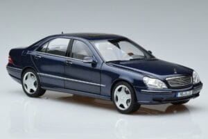 Mercedes S55 AMG W220 Син Norev 1:18 183817 Метал — снимка 5 от 7