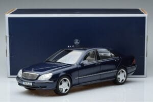 Mercedes S55 AMG W220 Син Norev 1:18 183817 Метал — снимка 7 от 7