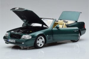 Mercedes SL500 R129 Зелен Металик Norev 1:18 183753 Метал — снимка 2 от 8