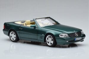 Mercedes SL500 R129 Зелен Металик Norev 1:18 183753 Метал — снимка 6 от 8