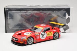 Mercedes SLS AMG GT3 #35 Team Black Falcon T. Heyer / Jafer / Lemeret 24 Hours of Spa 2011 Minichamps 1:18 151113135 Метал — снимка 6 от 6
