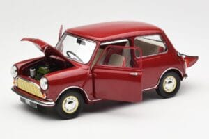 Morris Mini Minor Червен Kyosho 1:18 08964R Метал — снимка 2 от 8