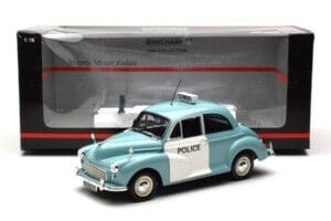 Morris Minor Полиция Син & Бял Minichamps 1:18 150137090 Метал — снимка 8 от 8